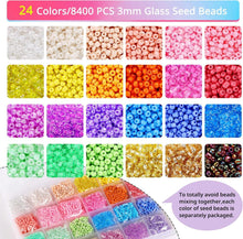 Funtopia 3mm Perlen Set - 8700+ Stück für Mädchen Armbänder