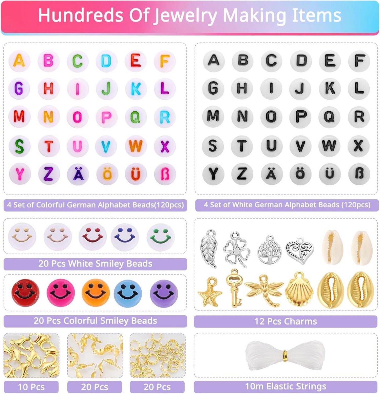 DIY Perlen Set zum Auffädeln für Mädchen - 8700+ Stück
