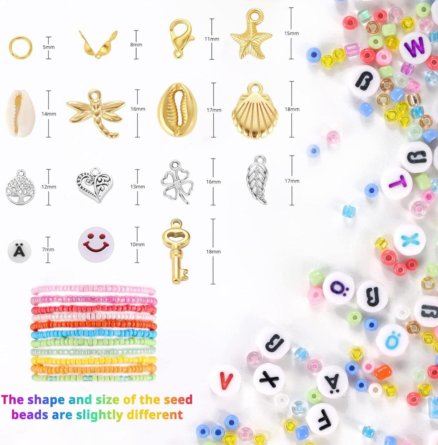 Funtopia 8700+ Perlen Set DIY Armband Mädchen Geschenkset