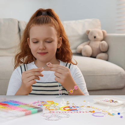 DIY Perlen Set 8700+ Stück für Armbänder Mädchen Geschenke