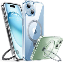 TORRAS iPhone 15 Hülle 360° Ostand Spin Militärschutz Anti-Vergilbung