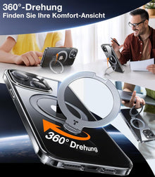 TORRAS 360° Magnetische iPhone 15 Hülle Diamant-Klar