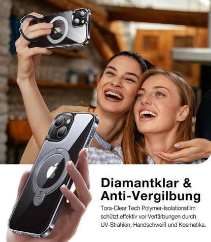 360° Ostand Spin magnetische iPhone 15 Hülle Militärschutz Diamant