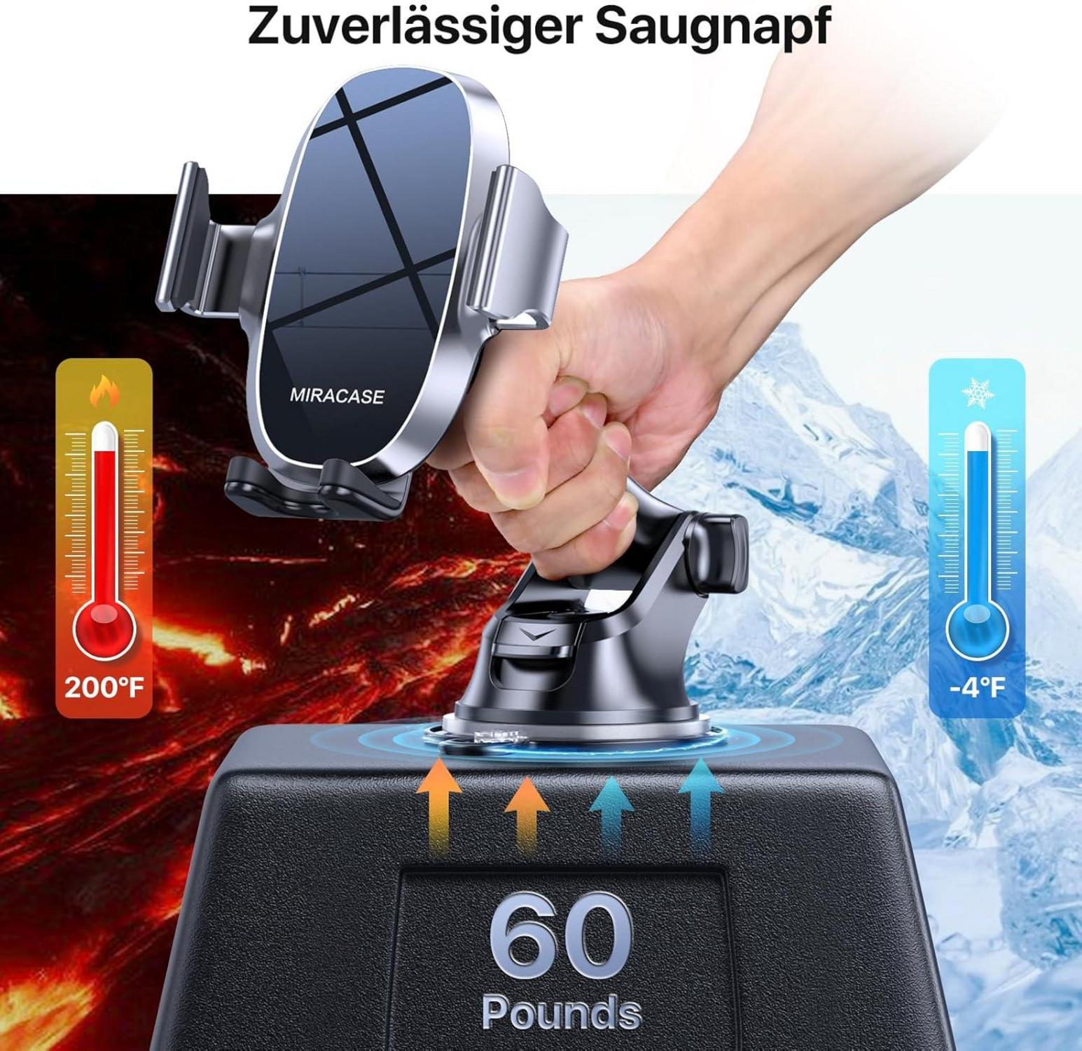 Handyhalterung Auto Universal Saugnapf Metallhaken lüftung