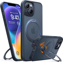 iPhone 13/14 Hülle 360° Ostand Spin Magnetisch Schwarz militärischer