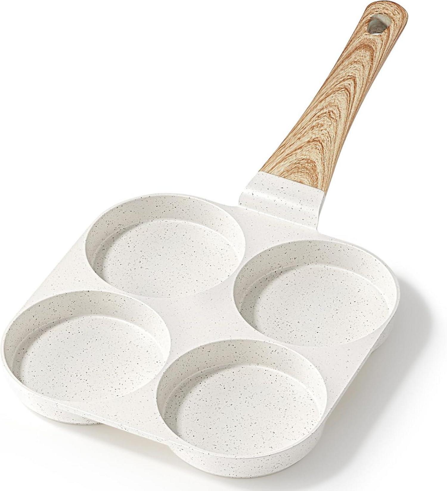 Spiegeleipfanne 4-Loch Omlettenpfanne Granit-Antihaft PFOS/PFOA-Frei