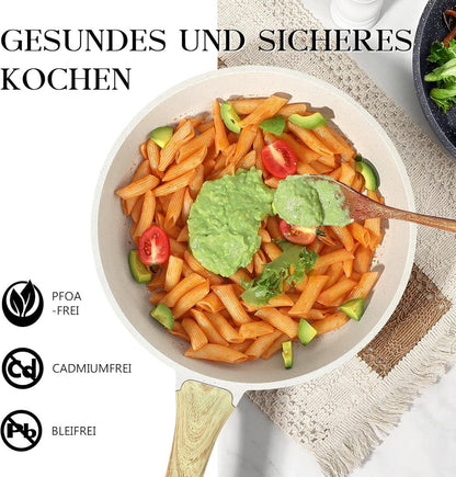 GiPP Antihaft Pfanne 20cm mit Deckel Granit Induktion PFOS PFOA-frei Herdarten