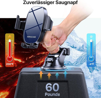 Auto Handyhalterung Universal Saugnapf Metallhalterung Schwarz