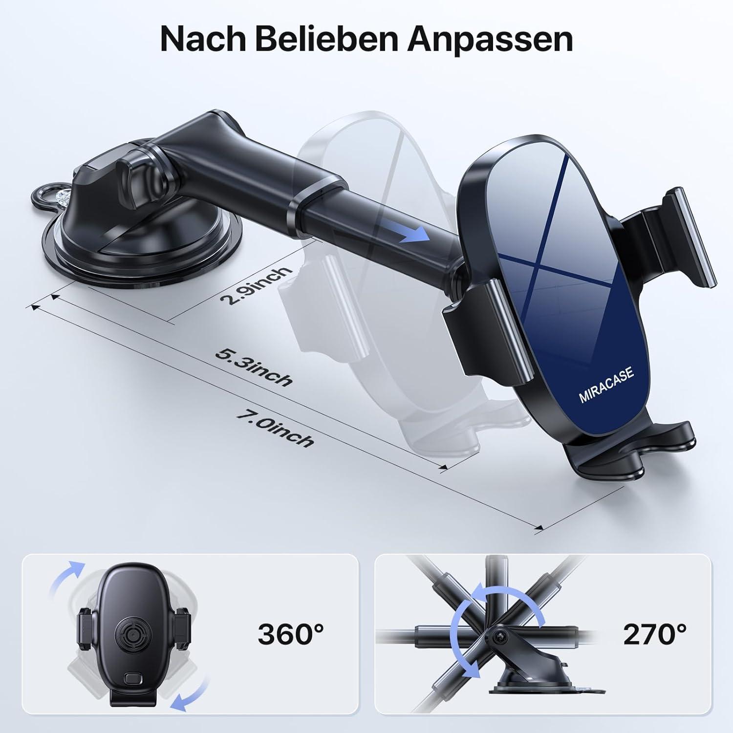 Miracase Auto Handyhalterung Universal für iPhone Samsung Galaxy Blau