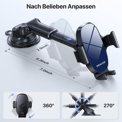 Miracase Auto Handyhalterung Universal für iPhone Samsung Galaxy Blau