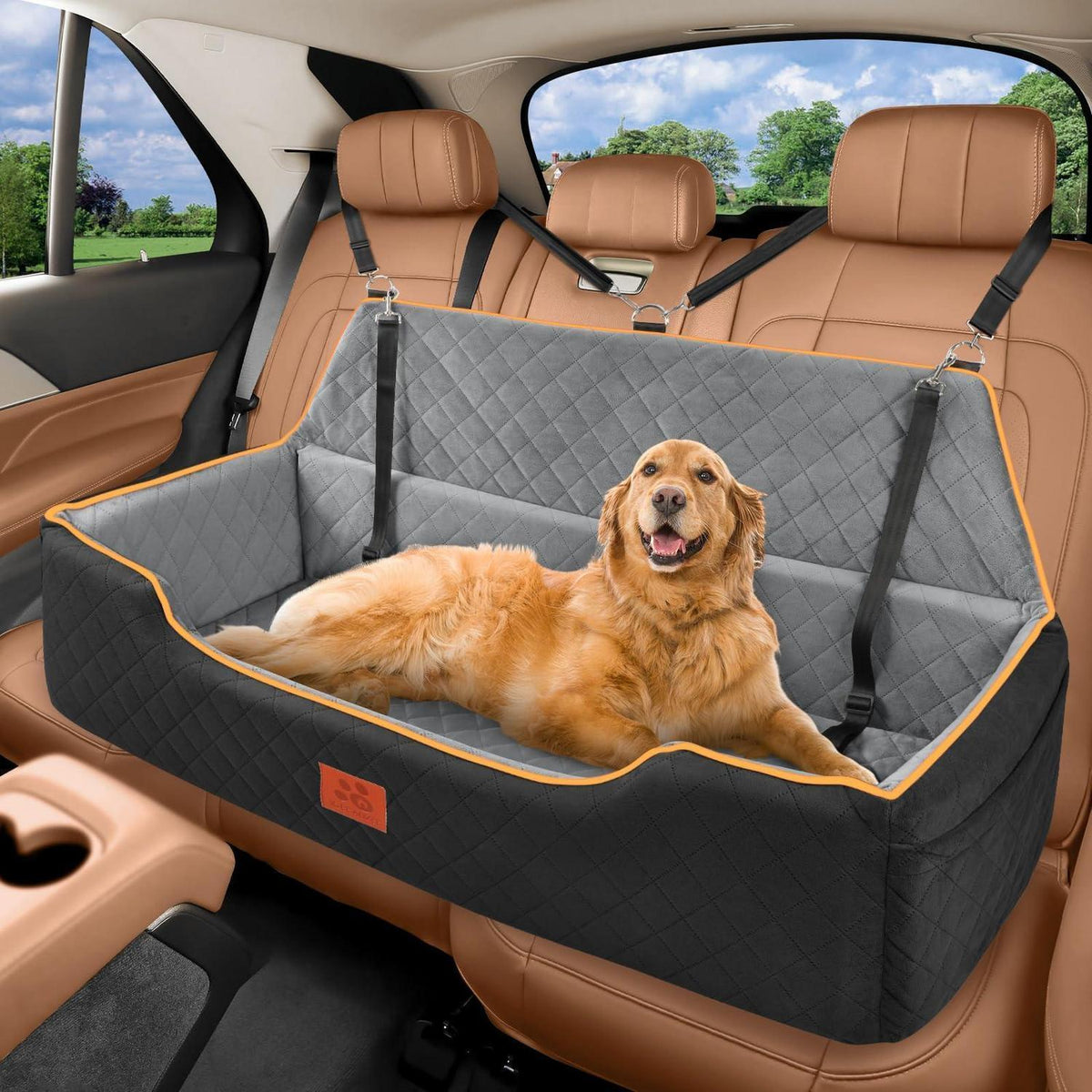 Hundeautositz Booster für Große Hunde – Bequem & Waschbar