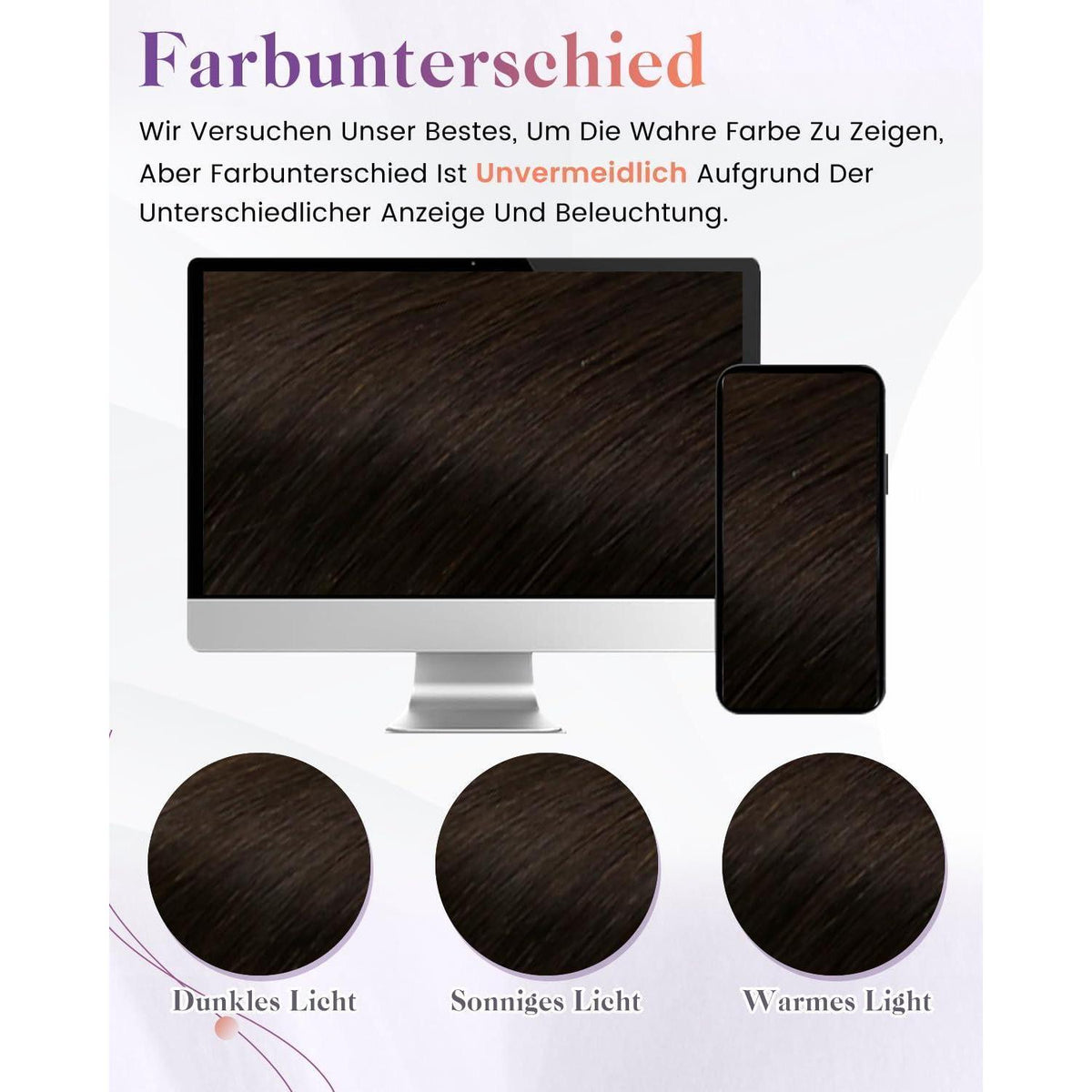 Echthaar Zopfverlängerung Braun 40cm - Pferdeschwanz
