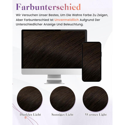 Echthaar Zopfverlängerung Braun 40cm - Pferdeschwanz
