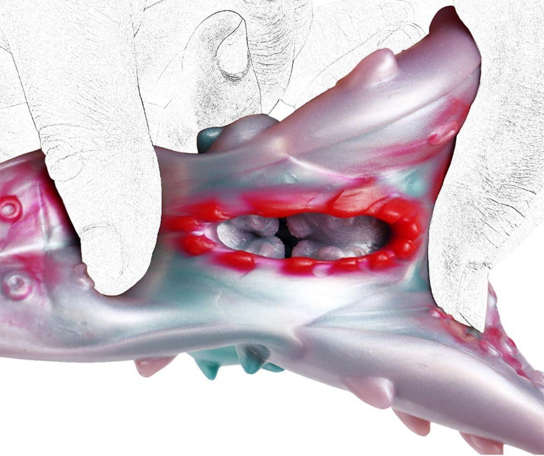 Realistischer Silikon Monster Masturbator Alien Vagina 3D Taschenmuschi 500g