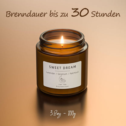 Lavendel Kamille Duftkerze 60h | Geburtstagsgeschenk Frauen 60. Geburtstag