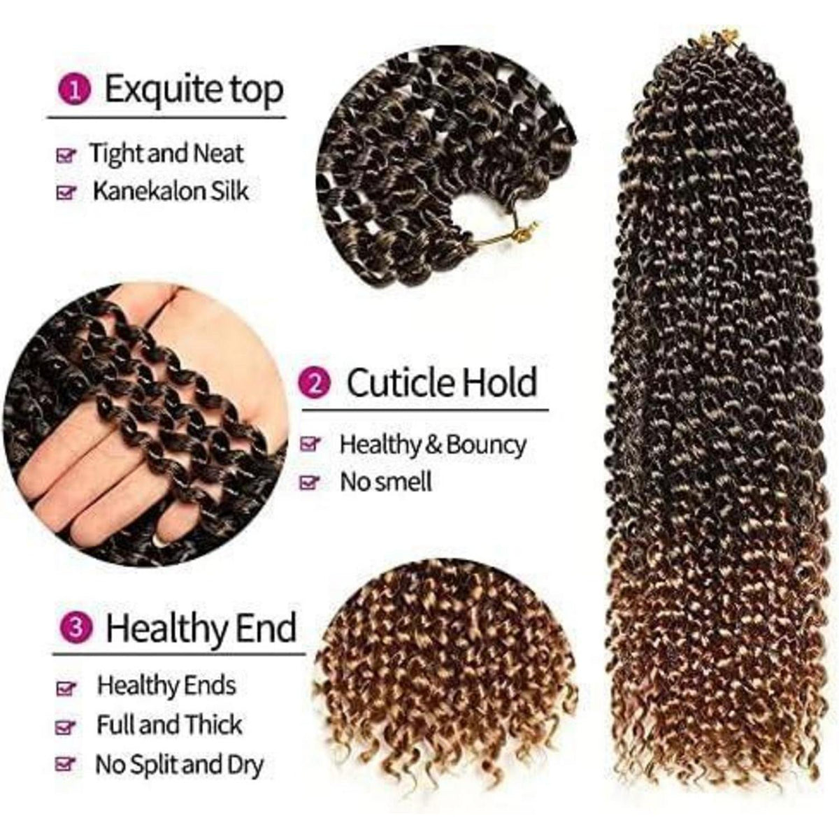 7er Pack Passion Twist Haarverlängerung 61cm T1B-27