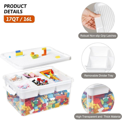 Aufbewahrungsbox Bausteine Stapelboxen Kinder Spielzeugkiste