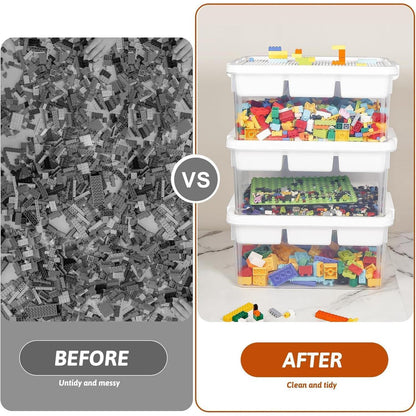 Aufbewahrungsbox Bausteine Stapelboxen Kinder Spielzeugkiste
