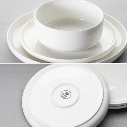 Porzellan Tafelservice Set 18-teilig Weiß MALACASA Luna