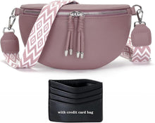 Kleine Bauchtasche Damen Veganes Leder Handytasche Crossbody Lila