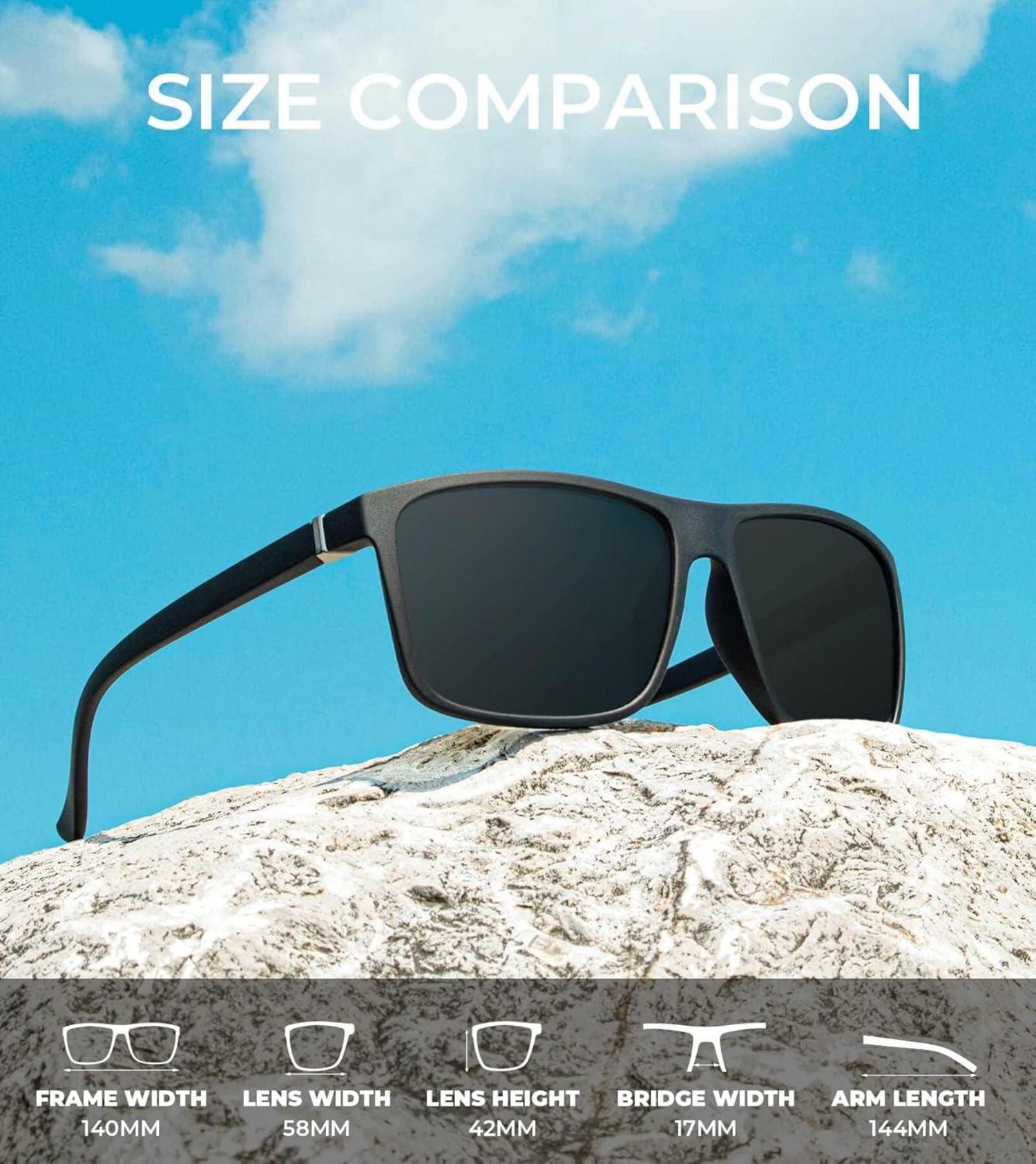 Polarisierte UV400-Sonnenbrille Vintage-Stil Sport Outdoor Brillen