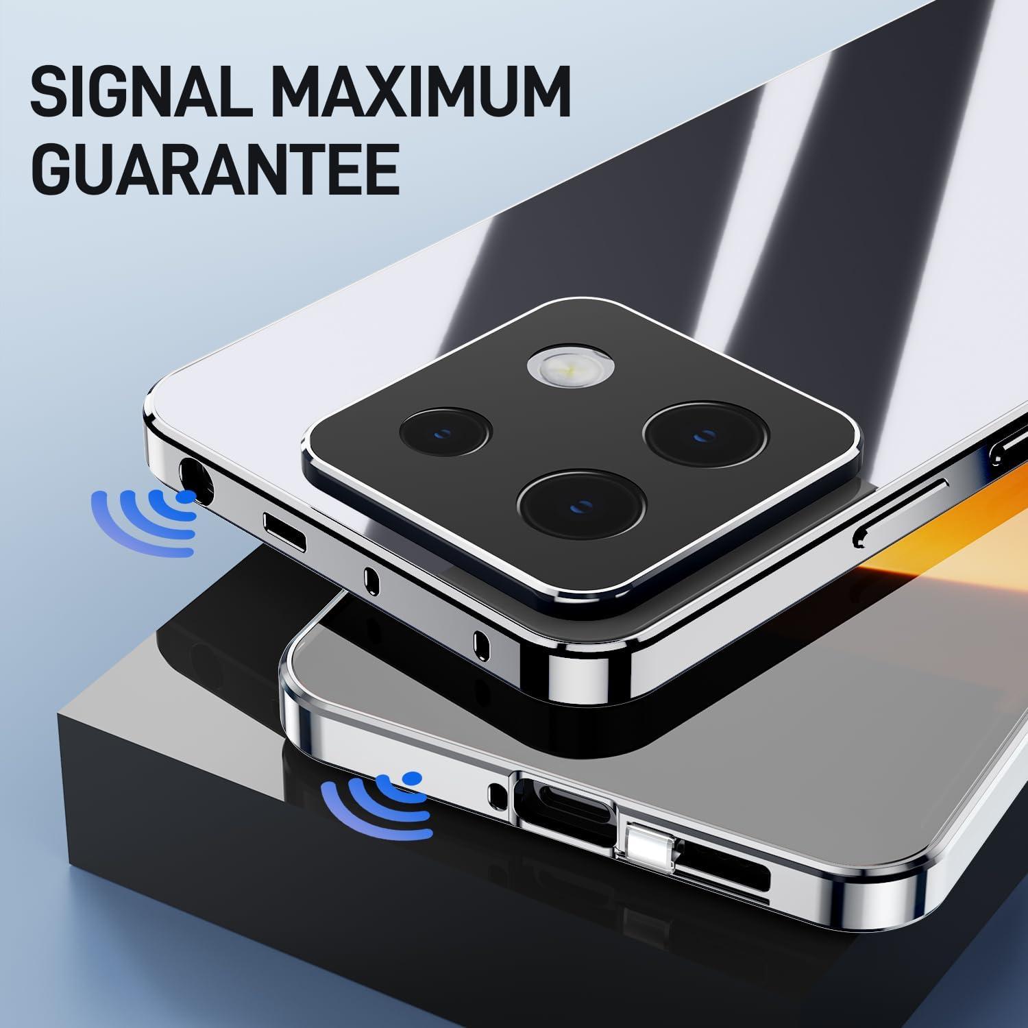 Magnetische Adsorption Hülle für Xiaomi Redmi Note 13 5G - Silber