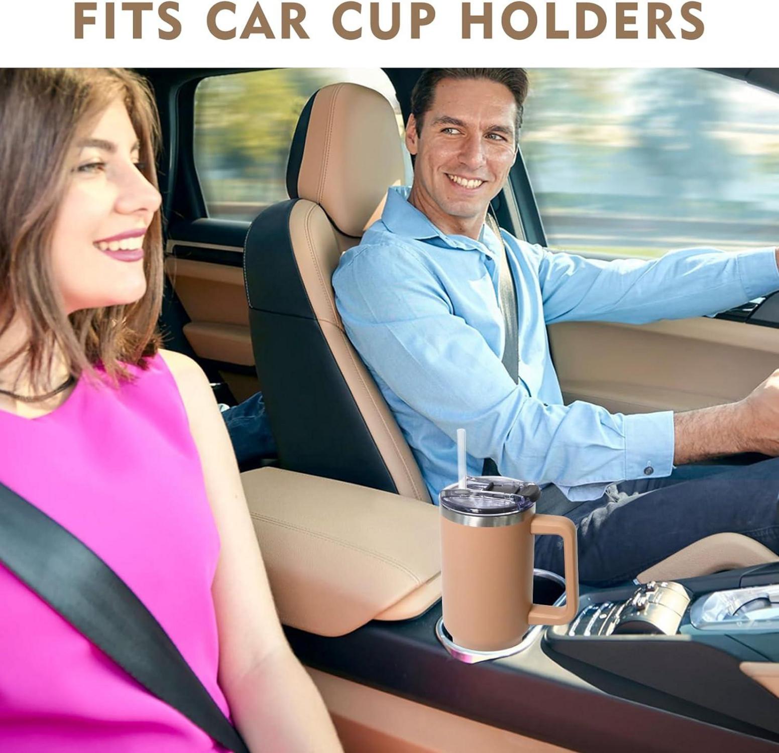 HNCY Thermobecher 1180ML mit Henkel und Strohhalm, Edelstahl Isolierbecher