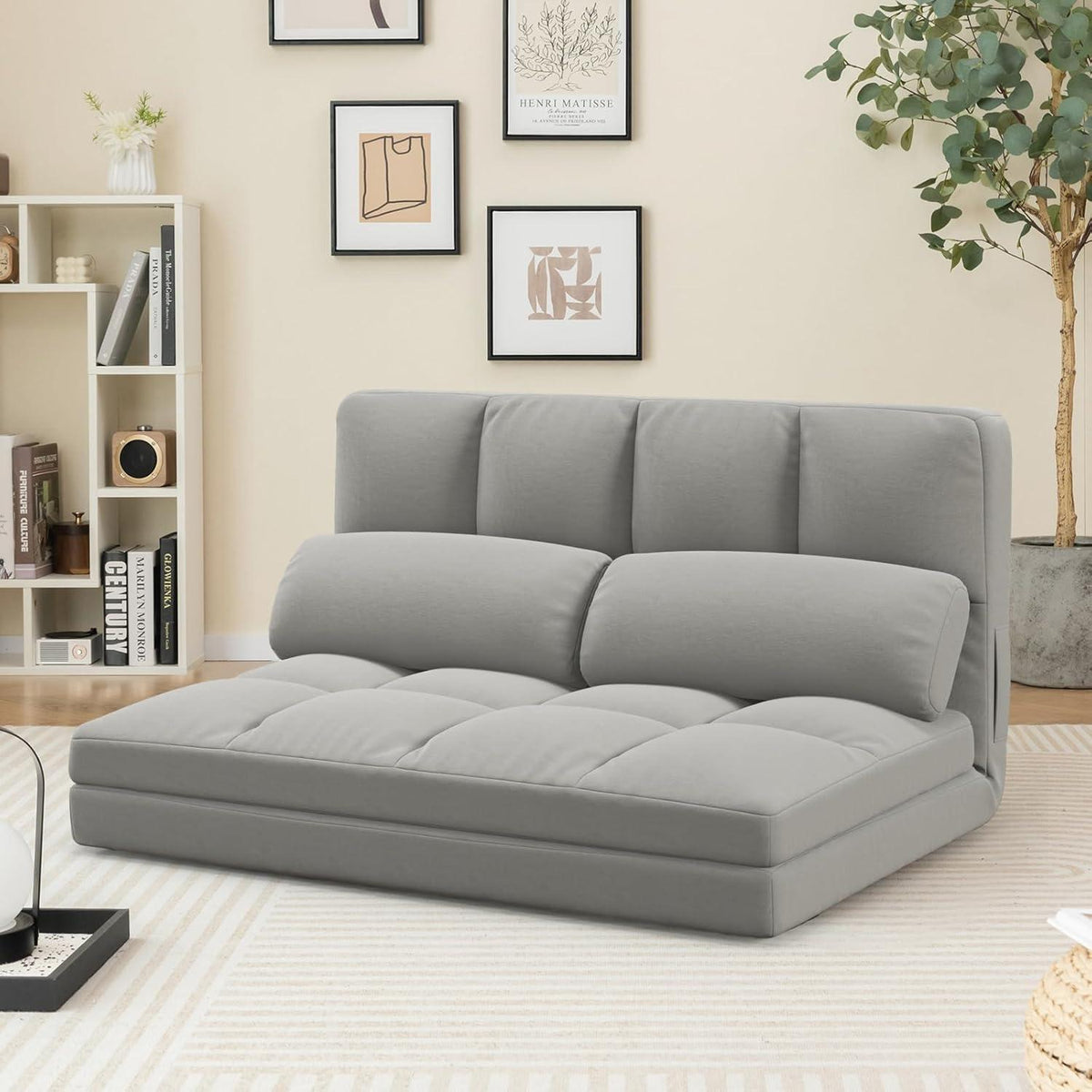 GOPLUS Schlafsessel mit Verstelllehne – 3in1 Sofa für Wohnzimmer