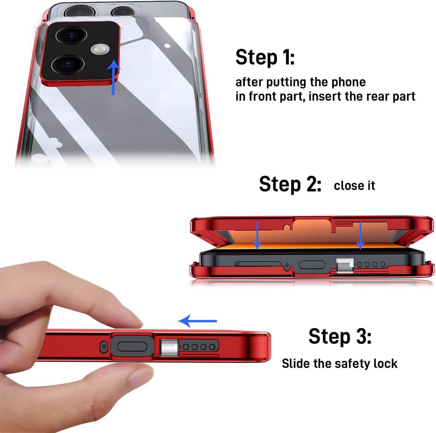 Schutzhülle Xiaomi Redmi Note 13 Pro Plus 360 Grad Magnet