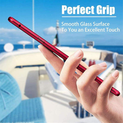 Schutzhülle Samsung Galaxy S24+ Adsorption Gehärtetes Glas Metall Flip