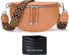 Gürteltasche Damen Veganes Leder Orange Crossbody Bag Umhängetasche