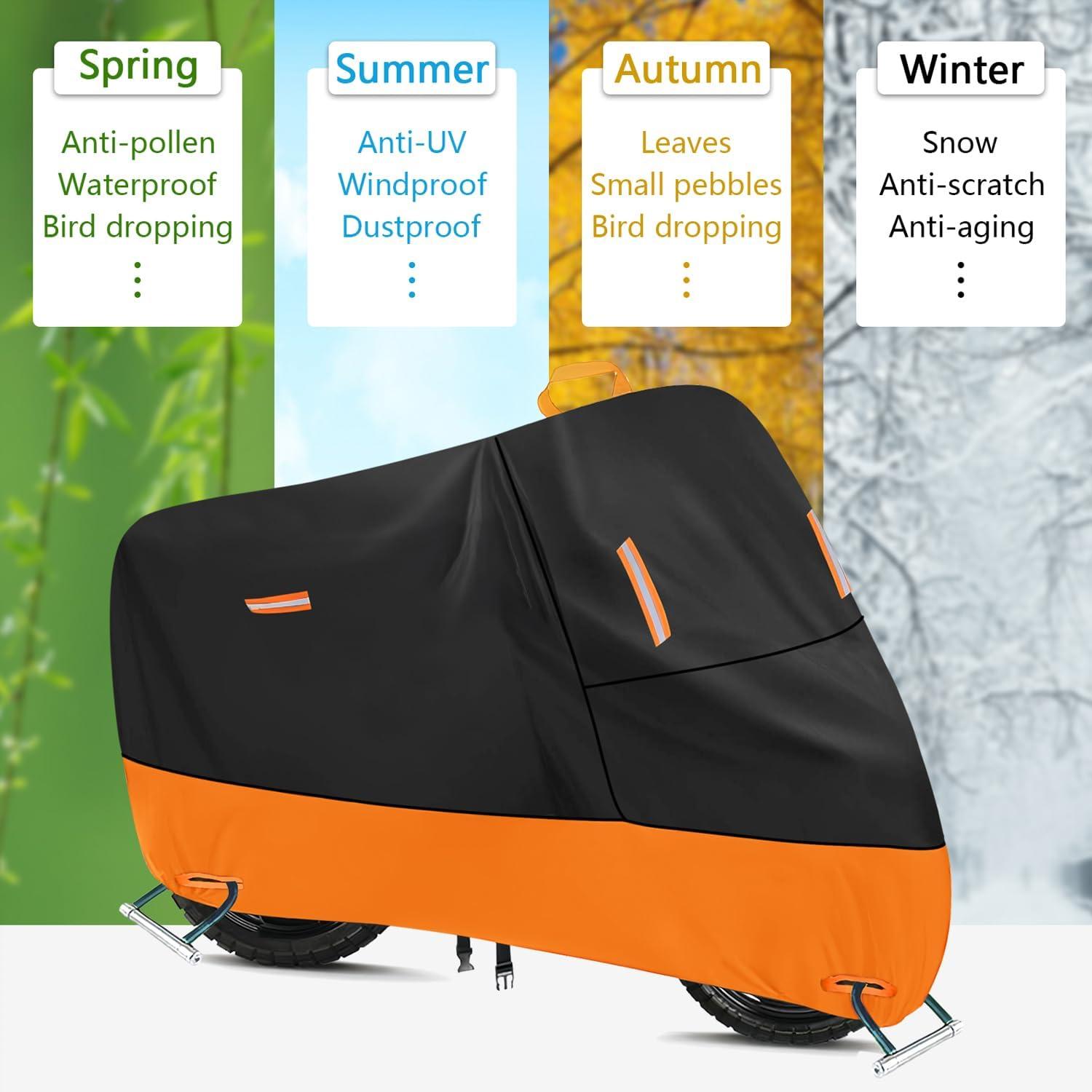 300D Oxford Motorrad Abdeckplane Outdoor Wasserdicht 195x90x100cm