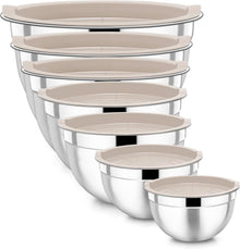 Homikit Edelstahl Rührschüssel 7er Set mit