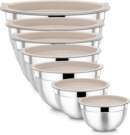 Homikit Edelstahl Rührschüssel 7er Set mit
