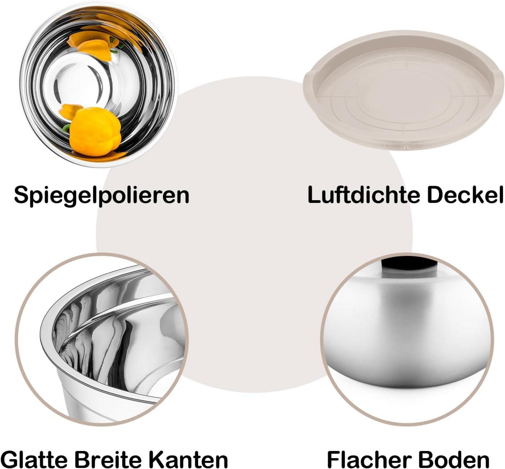 Homikit Edelstahl Rührschüssel 7er Set mit