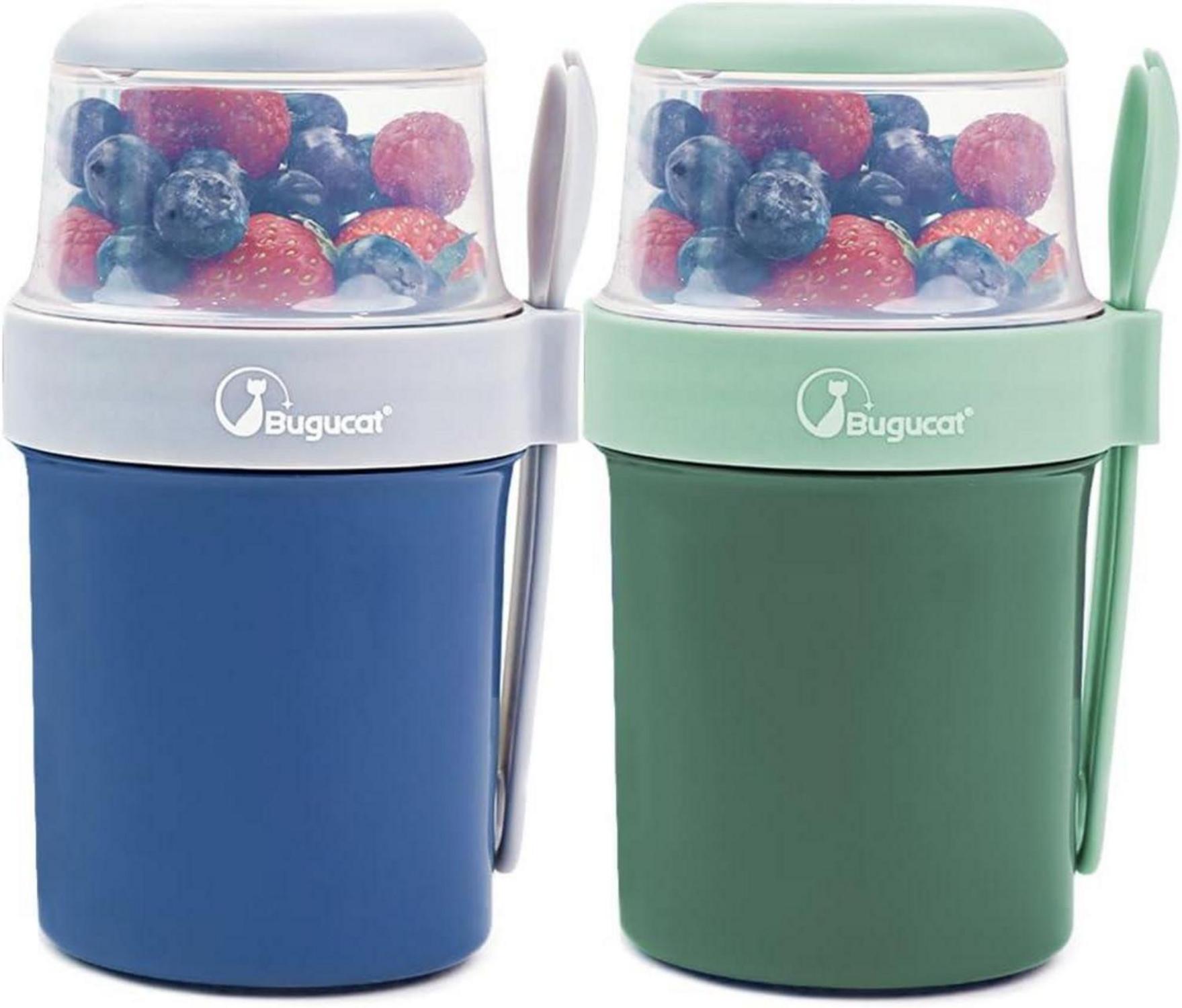 Praktischer Müslibecher to Go 2in1 Set 560ml + 310ml