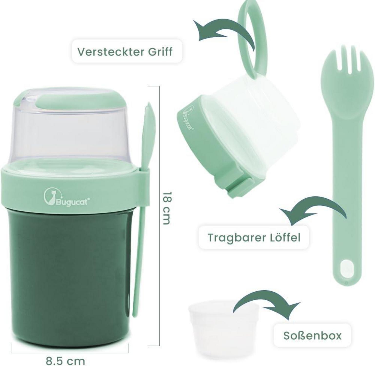 Praktischer Müslibecher to Go 2in1 Set 560ml + 310ml