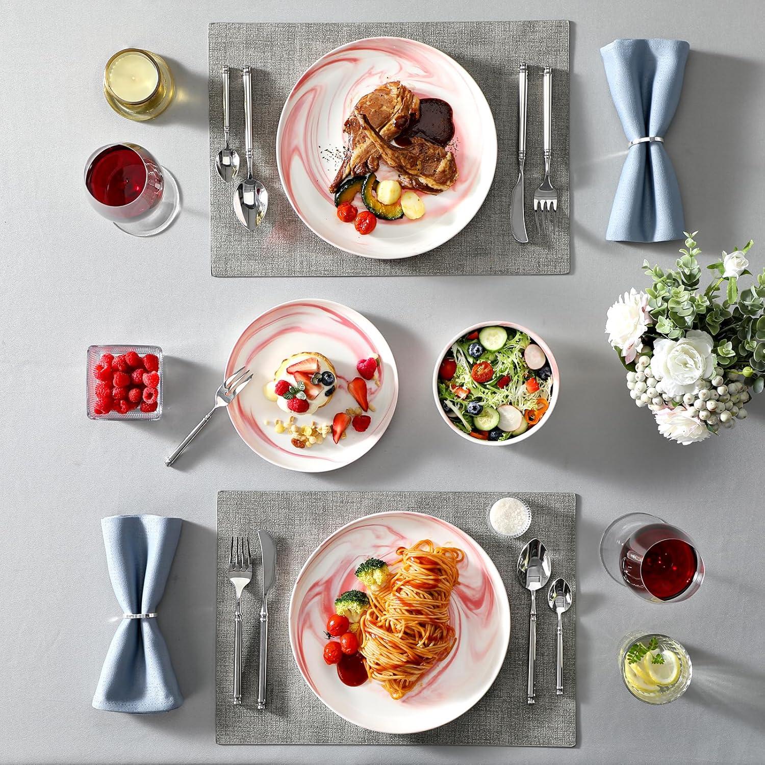 Rosa Porzellan Tafelservice Set 18tlg. für 6 Personen