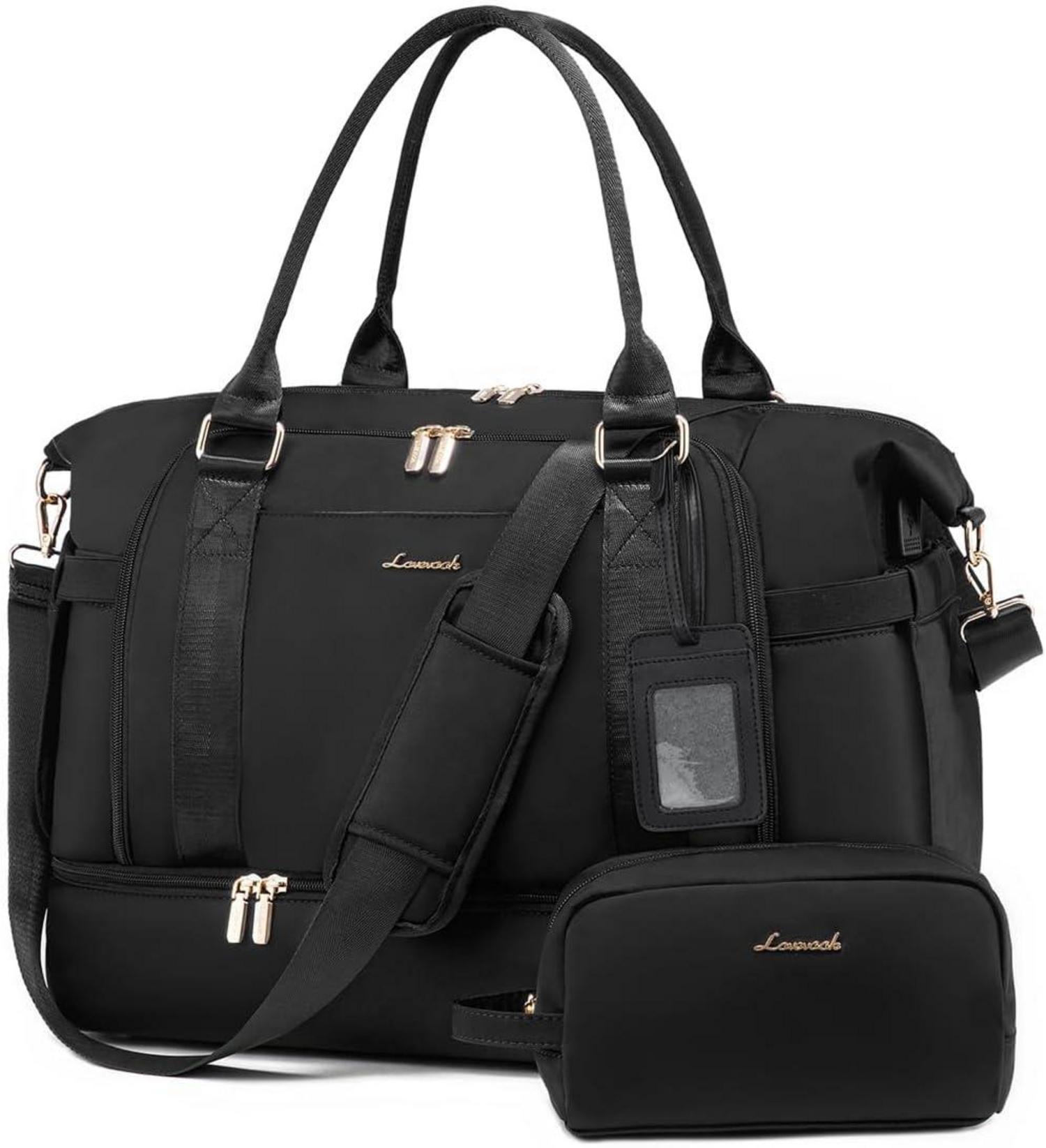 Sporttasche Reisetasche 40L Handgepäck Weekender Schwarz