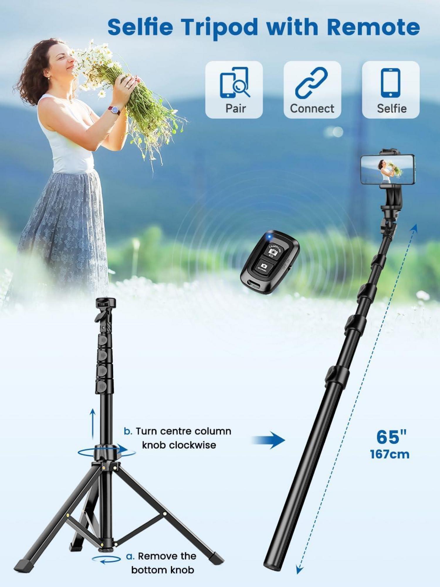 Handy Stativ Ständer 183cm für iPhone Samsung Huawei mit
