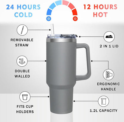 Thermobecher 2-in-1-Deckel 1180ML Kaffeebecher to go Thermo