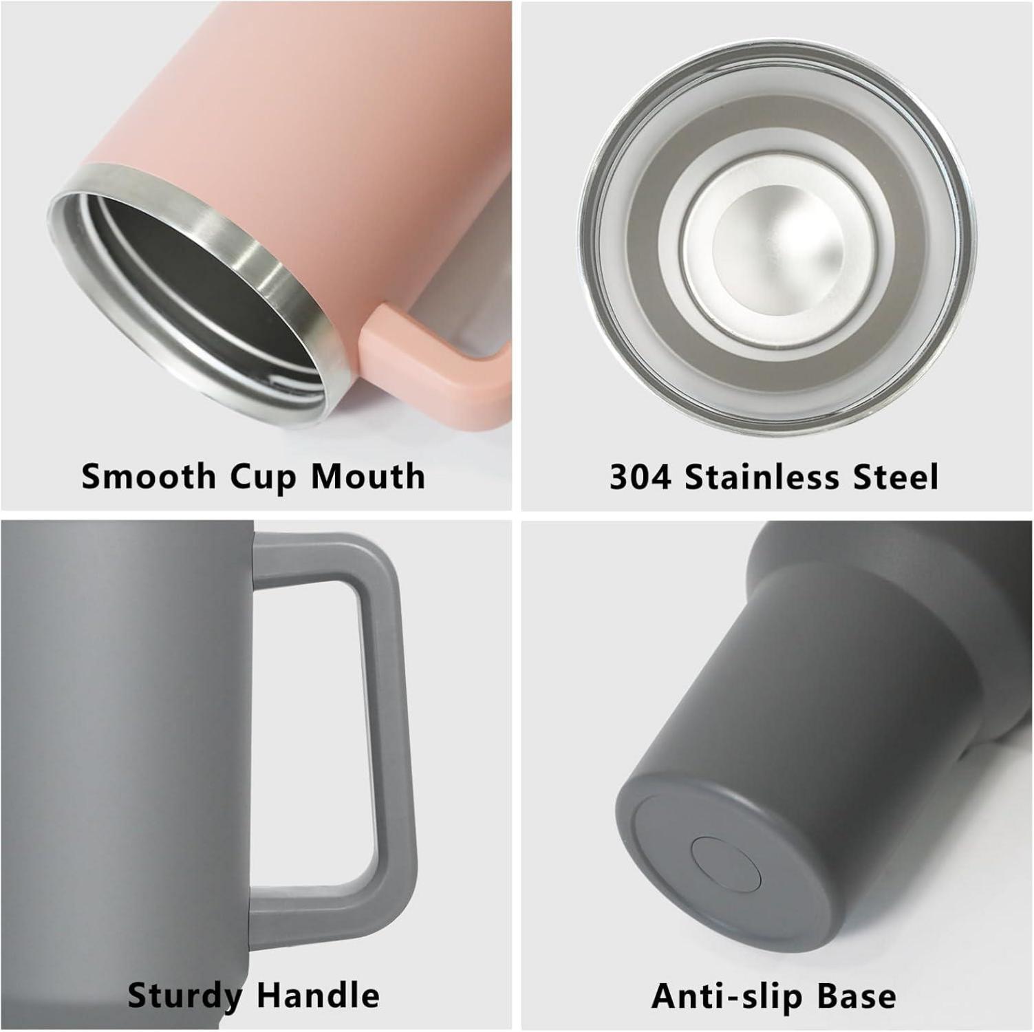 Thermobecher 2-in-1-Deckel 1180ML Kaffeebecher to go Trinkbecher