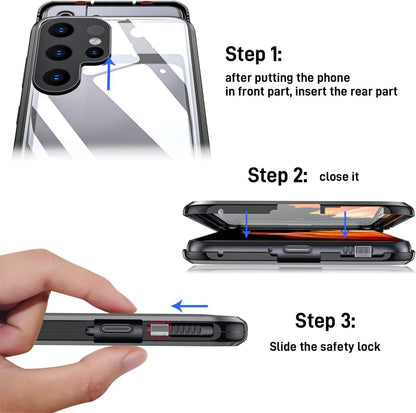 Samsung Galaxy S24 Ultra Hülle Magnethülle 360 Grad Schutz
