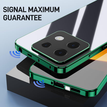 Hülle Xiaomi Redmi Note 13 Pro Plus 360 Grad Schutz Aluminiumrahmen Grün