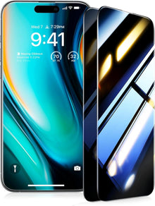 Schutzglas Panzerglas iPhone 15 Sichtschutzfolie 2er Pack Schwarz