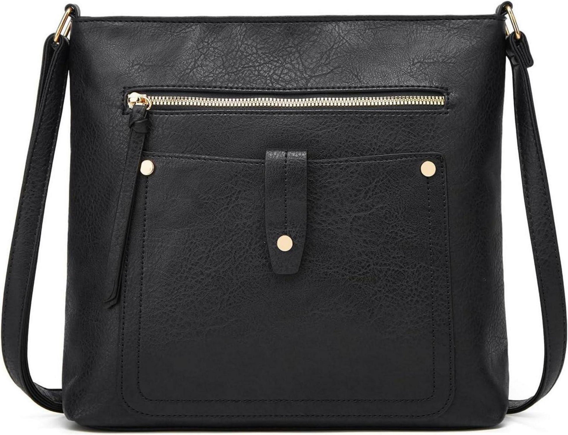 Umhängetasche mit verstellbarem Riemen, mehrere Taschen, weiches