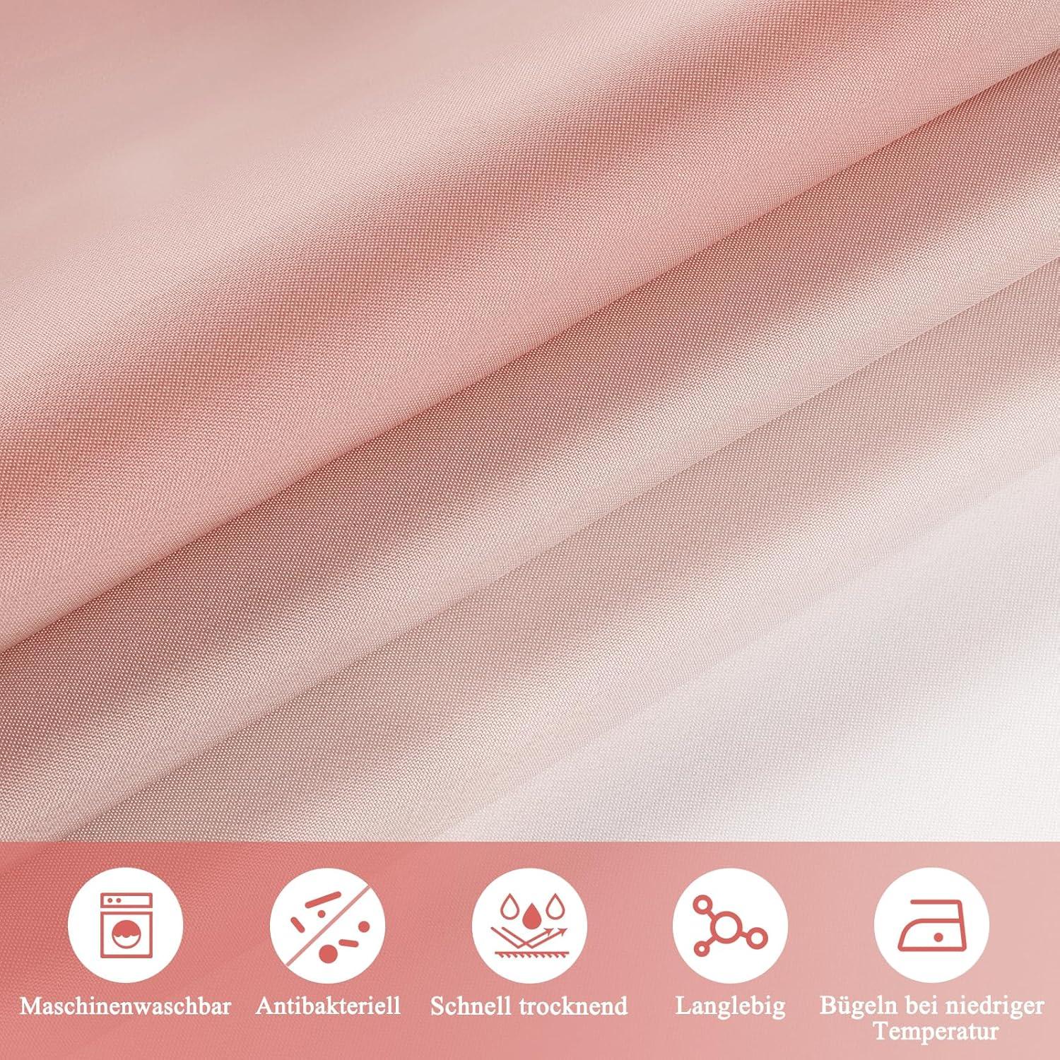 Duschvorhang Textil Rosa 180x200cm Wasserdicht Waschbar mit