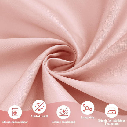 Duschvorhang Textil Rosa 180x200cm Antischimmel Wasserdicht