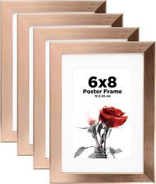 Bilderrahmen 15x20 cm Acrylglas MDF-Rahmen 4er-Set Passepartout 10x15