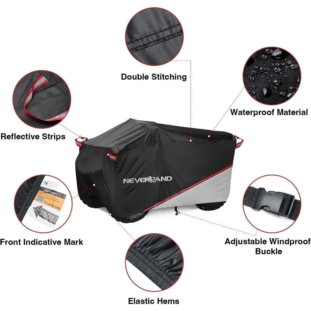 ATV Abdeckplane Wasserdicht, Schnee- & Staubschutz XL
